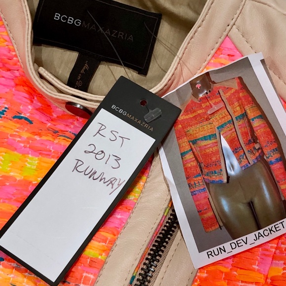 ULTRA RARE BCBGMAXAZRIA RUNWAY JACKET Pink XS - Picture 6 of 8